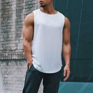 Vêtements de sport pour hommes de haute qualité en gros, vêtements de sport actifs, vêtements de sport en spandex/coton respirant, débardeur d'entraînement à séchage rapide avec fermeture éclair - Product Image 6