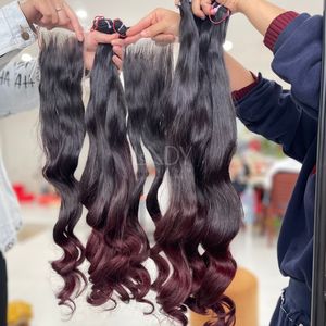 ผมตรงธรรมชาติคุณภาพสูงสุด ราคาสุดคุ้ม  แบบไล่สี (ออมเบร) ผมแท้เวียดนาม  ชุดต่อผมพร้อมปิดผม  2025 - Product Image 4