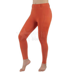 High Quality Women's Solid Horse Riding <b>Equestrian</b> <b>Leggings</b> High Waist Pants with Hip Lifting & Tummy Slim Skinny Features - Product Image 3