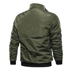 Chaqueta Bomber de Invierno para Hombre, Cuello Alto, Ecológica, Ligera, Transpirable, Gruesa, de Secado Rápido, Poliéster/Nailon, Venta al Por Mayor en Línea - Product Image 2