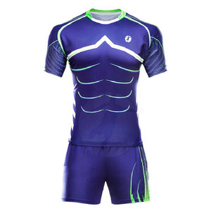 Tenue d'été Uniforme de rugby Tenue d'équipe Tenue de rugby pour homme Vente en ligne Maillot et short de rugby - Product Image 1