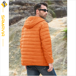 Veste d'hiver matelassée légère pour hommes, manteau coupe-vent extérieur respirant avec fermeture à glissière, prêt à expédier - Product Image 4