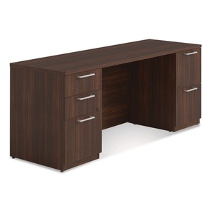 Alera AE1NZK-UF2472FF HRG 72 Pulgadas X 24 Pulgadas X 29 Pulgadas Mueble de Oficina, Aparador de Doble Pedestal Serie Sevilla en Madera de Caoba - Product Image 1