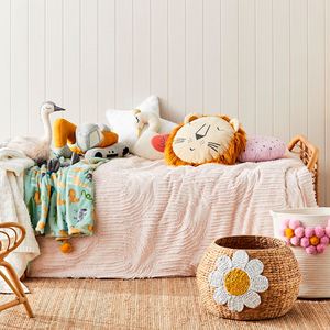 Cesta natural redonda de margaritas para decoración de habitación infantil, superventas, precio al por mayor - Product Image 3