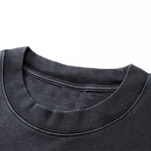 Camiseta de manga doble para hombre de algodón 100% de calidad superior Diseño de manga larga de dos piezas lavado personalizado - Product Image 2