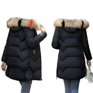 Ropa de invierno para mujer, abrigo informal de piel, Parka para mujer con cuello de lana, chaquetas de invierno para mujer, ropa de invierno para mujer - Product Image 3