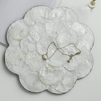 Nouveau design 2026 – Set de table festonné en nacre et coquille de Capiz pour centres de table de mariage et décorations de table au Vietnam