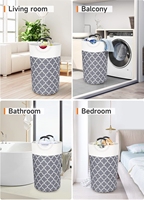 Grand panier à linge pliable de 82L/115L avec poignées pour dortoir