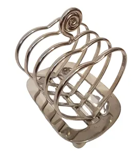 Nouveau design argent tranche toast support pour petit déjeuner morceaux de pain accessoires de cuisine stockage à domicile et organisation toast rack