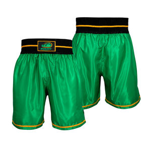 Short de boxe en satin de compétition pour hommes de haute qualité Short de boxe d'arts martiaux de couleur verte pour adulte - Product Image 1
