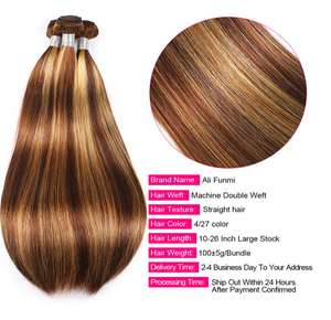 มัดผมมนุษย์ดิบ100% เวียดนามผมสีดำยาว8นิ้ว27/613ลอนลึกแบบหลวมธรรมชาติสีเด่น - Product Image 2