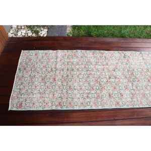 Alfombra Vintage Estilo Runner, Alfombra Turca de 2.5x6.7 pies, Alfombra Oriental Azul de Lana - Product Image 5