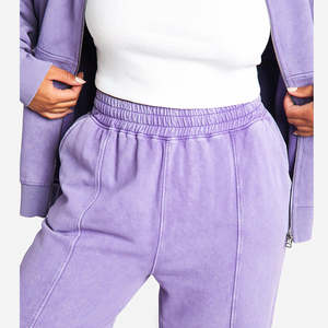 Women's Vintage Acid Wash Winter Printed Tracksuit with Washed Pullover and <b>Slim</b> <b>Fit</b> <b>Joggers</b> Lightweight 100% Nylon Streetwear - Product Image 6