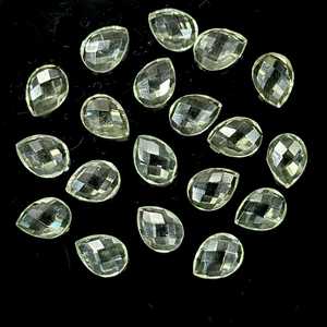 Cuentas de Amatista Verde en Forma de Pera, Facetadas, Briolette, 9x12 mm, Pares Combinados - Product Image 5