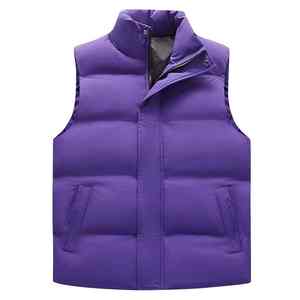 เสื้อกั๊กพัฟเฟอร์ผู้ชายคุณภาพสูง น้ำหนักเบา ระบายอากาศได้ดี เหมาะสำหรับใส่ลำลองกลางแจ้งในฤดูหนาว ให้ความอบอุ่น ดีไซน์แบบไม่มีแขน พร้อมโลโก้ - Product Image 4