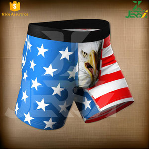 Men's Patriotic <b>Boxer</b> Briefs Breathable Knitted Eagle Mullet American Flag Print Novelty Anti-Bacterial Eco-Friendly Sublimation - Product Image 2