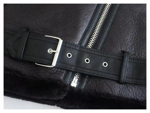 Chaleco de cuero de primera calidad para hombre con forro de piel de oveja a prueba de viento de alta calidad Chaleco de calle hecho en invierno Pakistán - Product Image 5