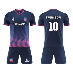 高级足球队制服定制足球服和短裤套装男子透气足球比赛训练包 - Product Image 3