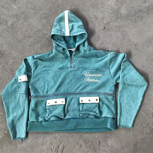 Trajes de chándal de lana tecnológica de algodón 100% vintage con logotipo personalizado, Conjunto de sudadera con capucha y pantalones de chándal XL unisex, ropa de calle, chándal vintage de invierno - Product Image 4