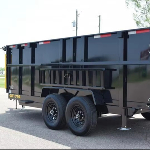 Remorque à benne basculante personnalisée avec vérin hydraulique télescopique 3 étages, levage par gravité - Product Image 1