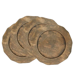 Assiette de présentation tendance, biodégradable, écologique, compatible lave-vaisselle, avec bordure métallique, pour hôtel, restaurant, mariage, service de restauration - Product Image 5