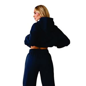 OEM 400 g/m² Coton épais Ensemble de survêtement à capuche unisexe French Terry Oversize Sports Zipper Hoodies Tech Fleece Sweatshirts - Product Image 3