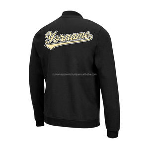 Chaqueta universitaria personalizada de dos tonos Contraste de color atrevido con cuello levantado y logotipo bordado en la parte delantera Modelo 2017 - Product Image 3