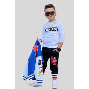 Giacca College personaggio 3 pezzi ragazzo completo blu