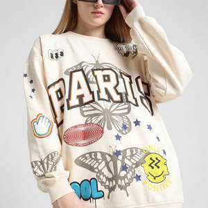 Street Wear Article décontracté nouvelles femmes sweat pur coton Polyester fait à la mode Look femmes sweat - Product Image 6