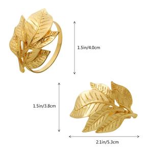 Servilleteros de Metal reutilizables con hoja de oro para decoración de mesa de boda, uso en restaurante doméstico abastecido - Product Image 4