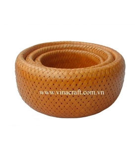 Vietnamese Brand 100% Natural <b>Bamboo</b> Handmade Organizer Tray 100% Natural <b>Bamboo</b> Storage <b>Basket</b> for Kitchen Home Ready to Ship - Product Image 1