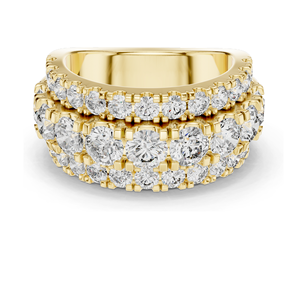 Bague en diamant de laboratoire et moissanite 4,26 CT, diamant CVD VVS-VS-EF, or 18 carats, 14 carats, 10 carats et argent 925, or rose, or jaune, or blanc - Product Image 2
