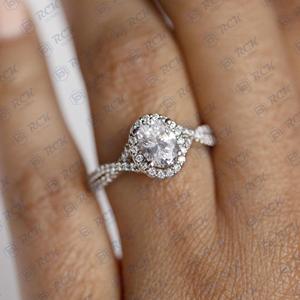 1,00 TCW anillo de moissanita solitario de corte ovalado para mujer/Joyería de compromiso anillo de diamante de moissanita en oro de 18KT - Product Image 6