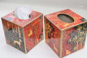 กล่องทิชชู่ทำจากไม้ทรงสี่เหลี่ยมพร้อมก้นเลื่อนกันลื่นงานฝีมือทำจากเรซินสำหรับใช้ในบ้าน - Product Image 3