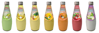 Lait de coco Aiiing avec Nata de Coco - Saveur mangue Lait de coco Jus de coco Nata de Coco 290ml Bouteille en verre