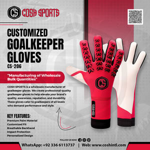 Gants de gardien de but ajustables COSH Cs-206-KB, paume en latex allemand, haute adhérence, respirants, coupe négative, gants de gardien de but de football d'extérieur - Product Image 5