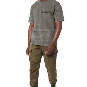 2025 dernier style meilleur matériel fait t-shirt de lavage à l'acide pour hommes Offre Spéciale t-shirts de lavage à l'acide pour hommes - Product Image 3