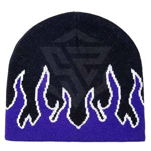 Vente en gros 2025 Bonnet en tricot unisexe chaud d'hiver avec lettre en jacquard style Hip Hop personnalisé avec logo brodé Design grande taille - Product Image 3