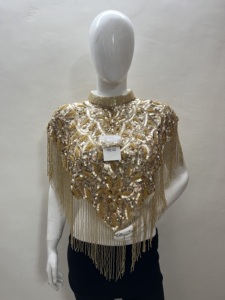 2025 New Fashion Solid Egyptian Color Women's <b>Square</b> <b>Scarf</b> Handmade Heavy Embroidery Beads Sequins Muslim Islamic Poncho Stole - Product Image 5