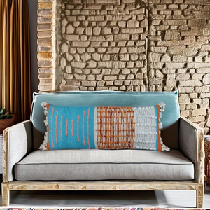 Vintage Striped Boho Moroccan Chic Bohemian Lumbar Cushion Cover Woven Eco-Friendly Handmade Decorative Throw Pillow Case Hotel - Product Image 2