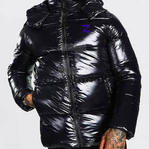 Veste d'hiver matelassée décontractée pour homme, prix de vente d'usine, vente en gros, respirante, confortable, écologique, logo frontal - Product Image 4