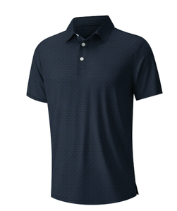 Polos de golf para hombre de calidad superior, camisetas de golf de manga corta impresas que absorben la humedad, camisetas de golf ajustadas para exteriores para hombre - Product Image 3