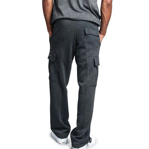 Clothing Manufacturer Custom Logo Blank Sweatpants Jogger Running Baggy Casual Straight Leg Wide Cotton Washed Men's Pants - Product Image 4