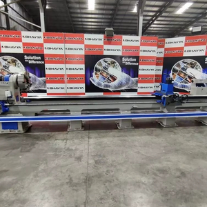 Máquina de torno de 2 ejes impulsada por correa de servicio pesado de gran tamaño de 30 pies, sala de herramientas de fabricación de torneado industrial de 100 mm de diámetro - Product Image 1