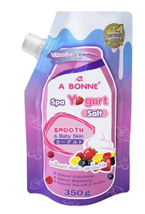 A BONNE Enrich Milk Protein and Nourish Multi-fruit Yogurt Whitening <strong>Salt</strong> <strong>Scrub</strong> Soft and Smooth Spa 350g for Radiant &amp; Glow Skin - Product Image 4