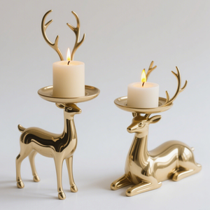 Service d'usinage CNC personnalisé moderne luxe or renne bougeoir support de table et pièce maîtresse décorative bougeoir - Product Image 2