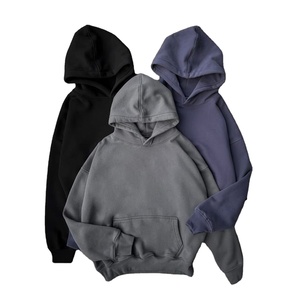 OEM Pullover lourd épais sweats à capuche double couche oversize unisexe impression lavage à l'acide tout l'artisanat disponible sweat à capuche personnalisé complet hommes - Product Image 2