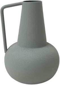Vase à fleurs en métal vintage magnifiquement conçu avec des gravures artistiques pour la ferme rustique et les intérieurs à thème classique - Product Image 2