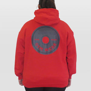 Vente en gros de sweat à capuche femme rouge classique surdimensionné avec fermeture éclair nouveau design épaule tombante anti-rides respirant col à capuche vierge - Product Image 1