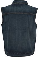 Gilet en denim rétro urbain d'été personnalisé 100% coton coupe-vent imperméable respirant écologique pour hommes sans manches à boutons